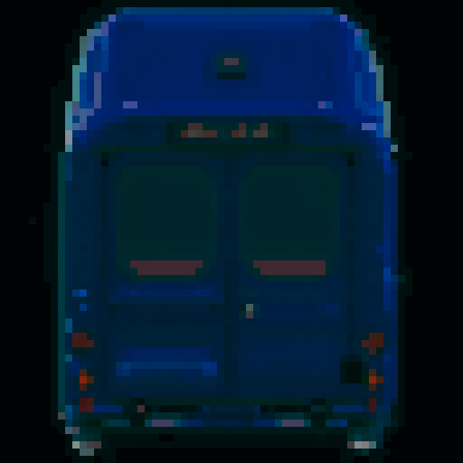 A 3CV truck from behind, at 3 different angles