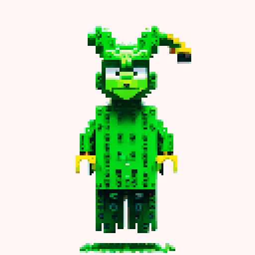 Grinch pixel lego 
