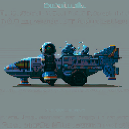 pixel art spaceship