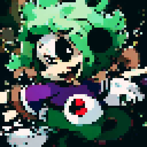 mickey mouse, purple hoodie sweatshirt, green pants, green gloves, character portrait, close up, anime style, smoking joint, pixel art