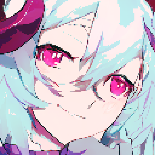 Succubus with heart eyes with cum dripping from lips