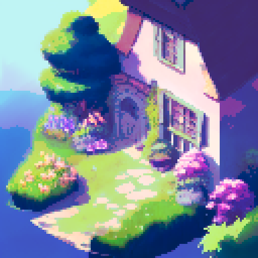 illustration with a meadow