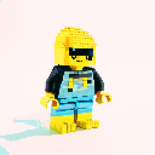 Gold hoody pixel lego