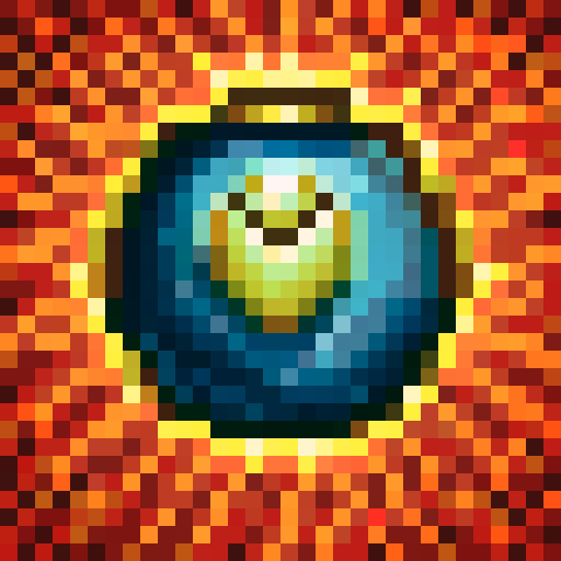 pebble currency coin, small pebble center, game icon, 32x32 pixel art, sRGB, skill art, close up, portrait