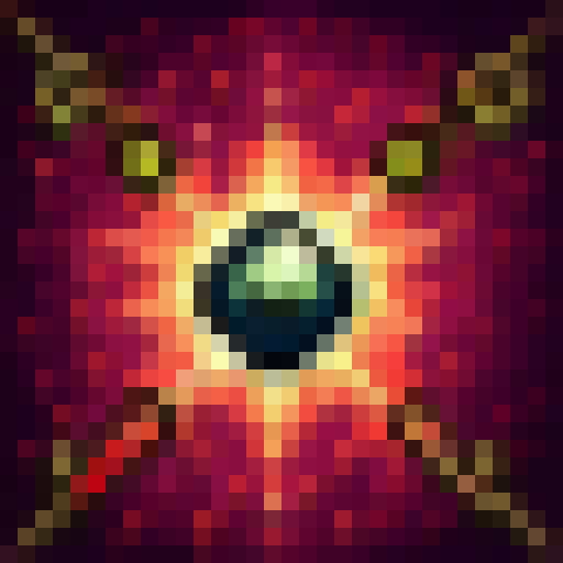 Minimalist galactic astronaut floats weightlessly among orbiting asteroids and a shining star, depicted in 32x32 skill art style.