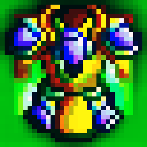 rainbow colored armor