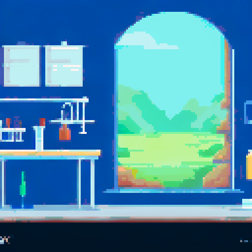 A simple, science lab, that would contrast nicely with white text