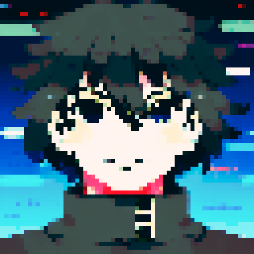 Cyberpunk hacker man