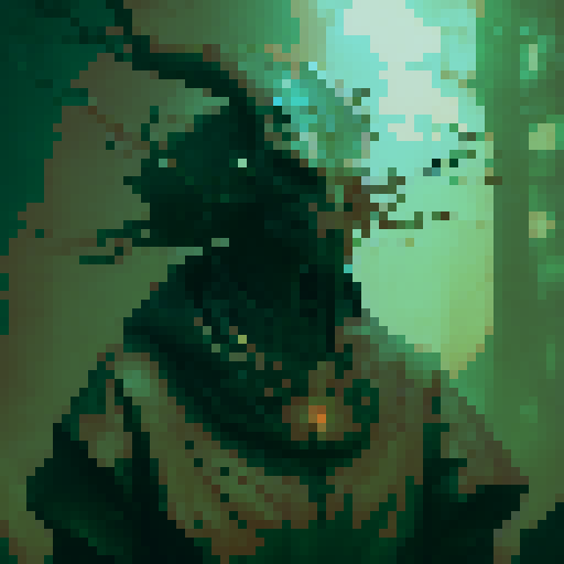 A walking tree with a demon face, several long limbs on his head and arms