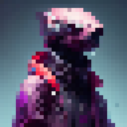 "Create a sleek, cyberpunk-inspired gamer logo featuring a bold red and black color scheme, with a futuristic tinted effect that pops off the screen."