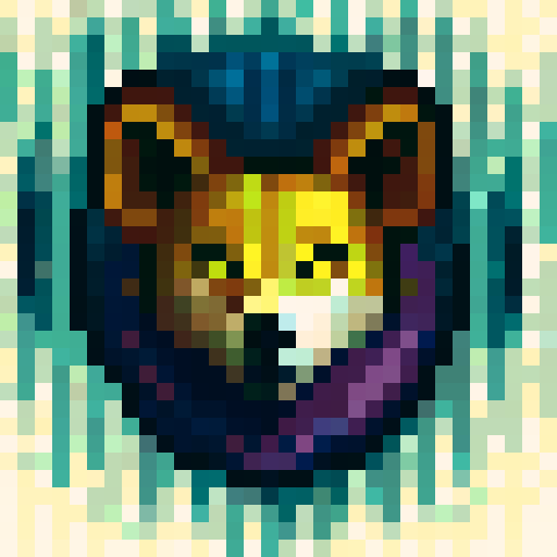 corrupted plastic waste wolf, rabid, forest biome, isometric view, cartoony, larger head, pixel art character sheet