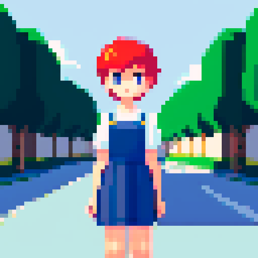 A cute girl with short hair brings bright sunshine.