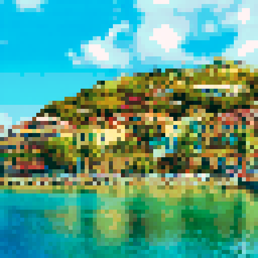 a cyberpunk seaside city