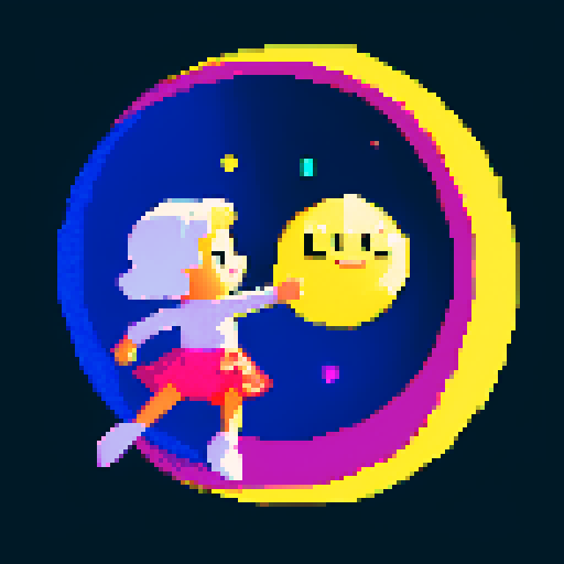 smiling moon with legs