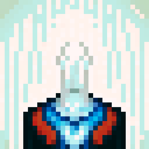 scarf, game icon, 32x32 pixel art, sRGB, skill art, close up, portrait, vibrant colors, intricate patterns, flowing fabric, textured stitches, pixel-perfect details, stylized edges, dynamic folds, contrasting hues, embroidered accents