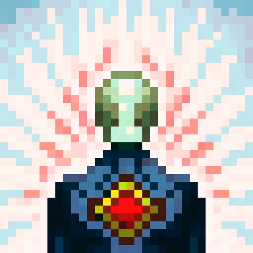 red medallion, game icon, 32x32 pixel art, sRGB, skill art, close up, portrait