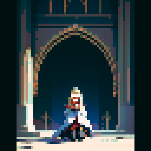 Kneeling and praying, no head