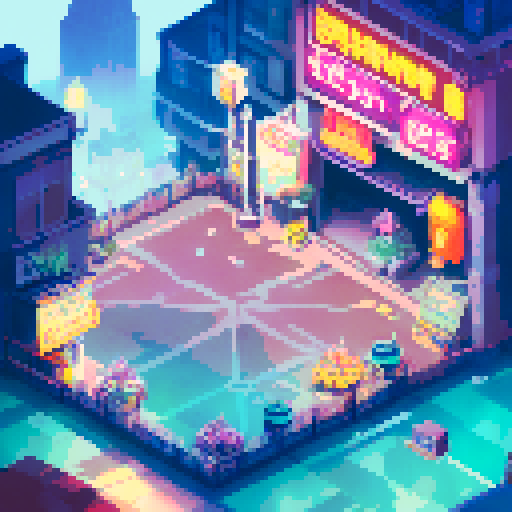 Busy streets filled with vibrant, neon-lit skyscrapers, bustling crowds of people in stylish attire, and elegant architectural landmarks, all captured in a sweeping landscape portrait