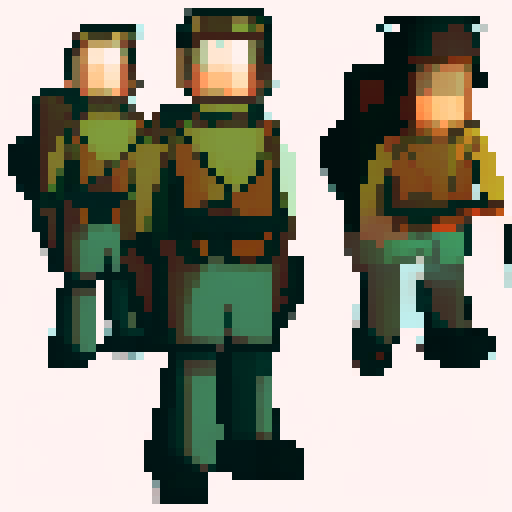 Assets for a side scroller based in First World War in the style of tintin