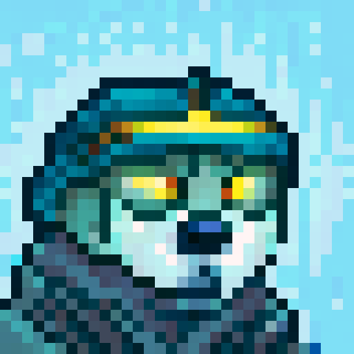 Wolf avatar, portrait, glowing eyes