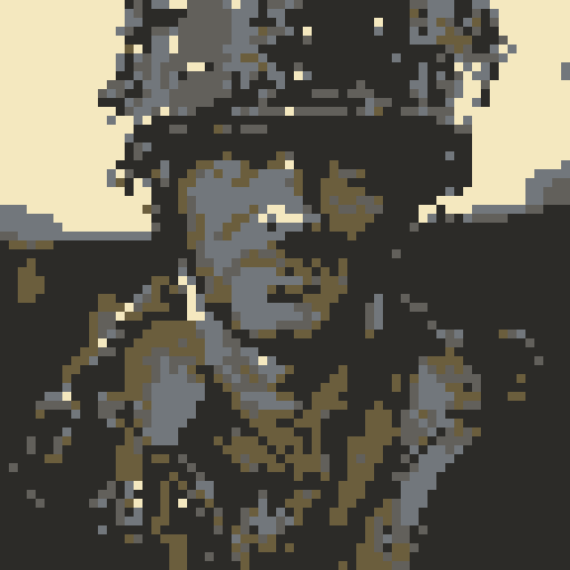 portrait, armored army soldier, fierce expression, battle scars, glowing eyes, holding a mystical sword, surrounded by ethereal mist, dramatic lighting, intricate dragon tattoo, epic fantasy RPG