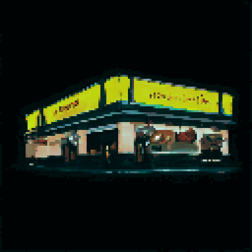 Waffle House on a black background