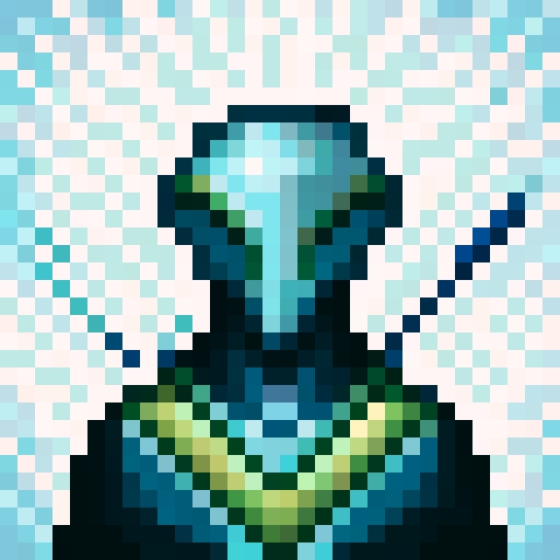 alien, weapon, game icon, 32x32 pixel art, sRGB, skill art, close up, portrait