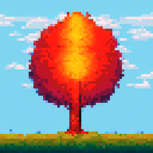 tree on fire
