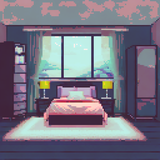 A  teenage witch's bedroom. The room should have a mystical atmosphere.