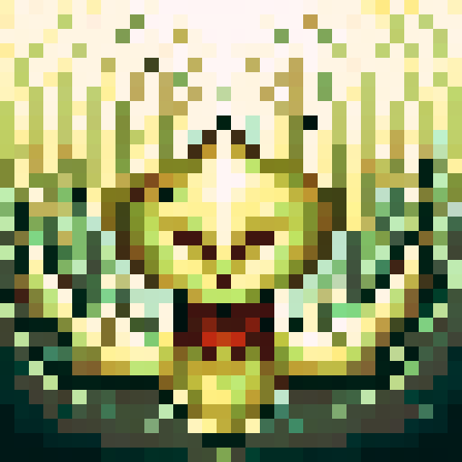 Tiny green goblin, brown cloth, game icon style, 32x32 pixel art, sRGB, skill art, close up, portrait