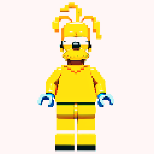 Homer Simpson pixel lego 