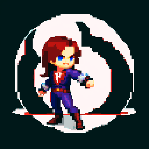 Evil character, full body sprite, Castlevania style 