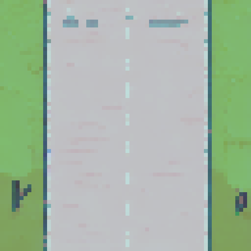 Design a 2D pixel map portraying a dark, terrainless landscape in a top-down view. The 50x50 canvas showcases a uniform dark surface. Scatter small, discreet stone ruins on both sides, avoiding dominance. Employ simple shapes to imply ancient structures, blending with the environment. Emphasize mystery and solitude. Keep ruins subtle, amplifying intrigue while retaining a vast, simplistic feel.