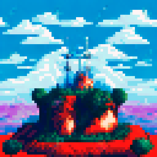 pixel art satellite with solar panels