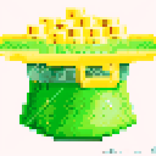 Green top hat with gold coins inside the top hat