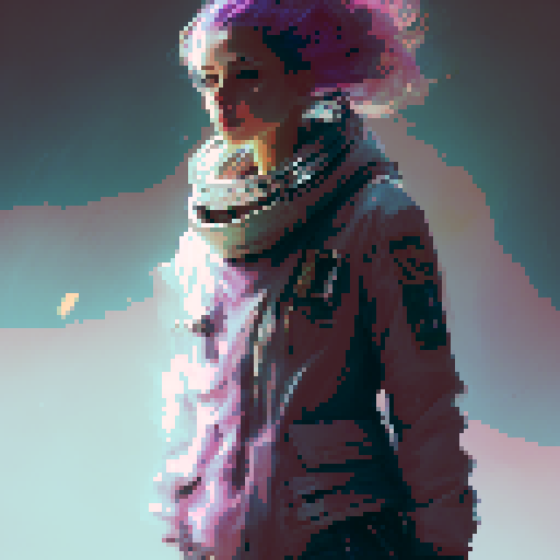 1girl, with big breasted, messy pink hair, punk girl, 