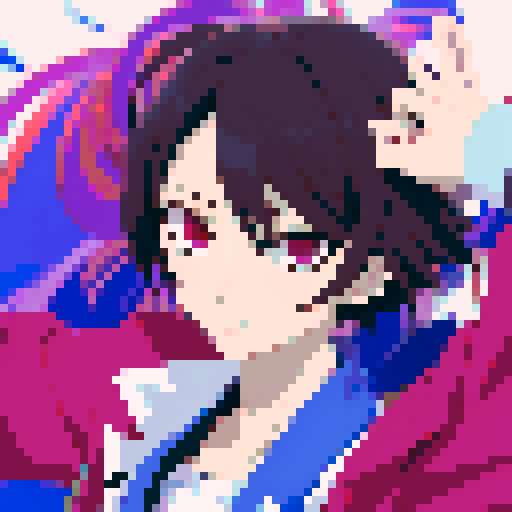 Make a sick looking unique and very cool anime profile picture that I can create more models from as a reference