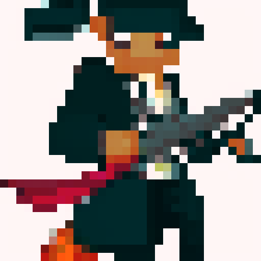 magicain, overcoat, gun, katana