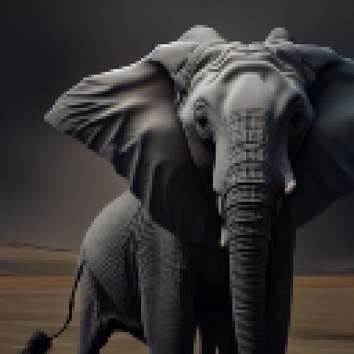 Elephant, King, crown, overtowering everyone else