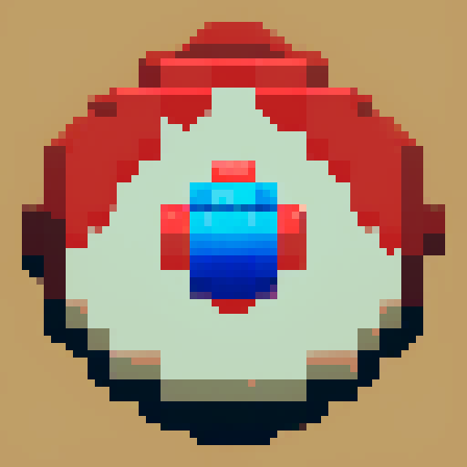 game asset, magic rune with attack symbol on red circle stone