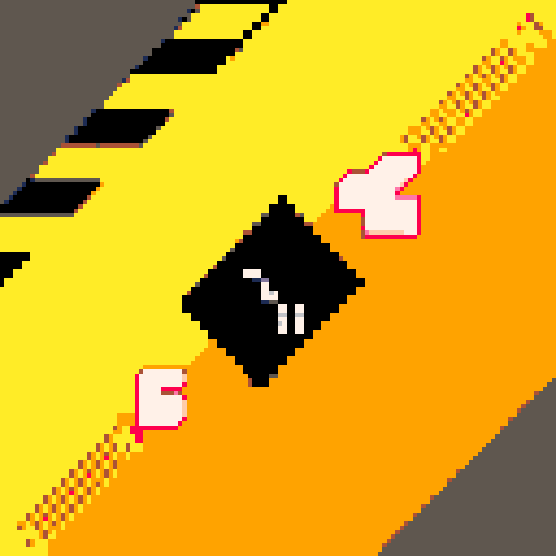 bomb control panel, countdown timer with bold red numbers, two large buttons on either side, pixel art style with vibrant colors and sharp edges, sRGB color space