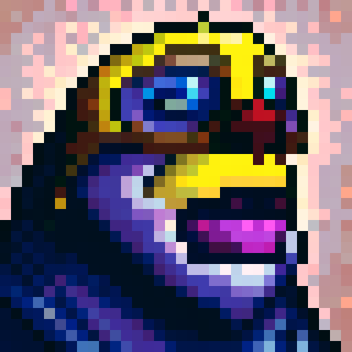 Wolf, gold chain, sunglasses 