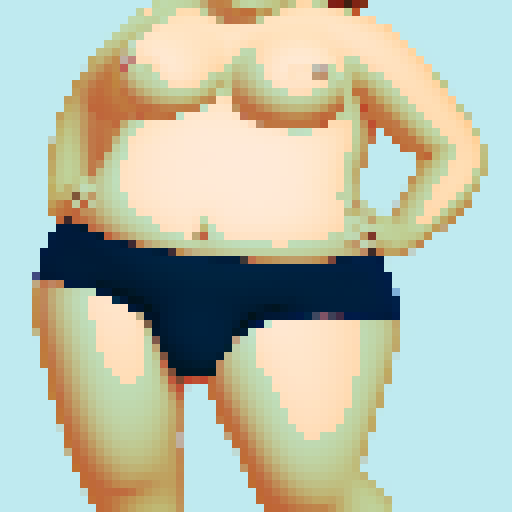 chubby cartoon in underwear