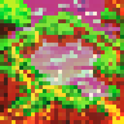 Air Island, a pixel art game icon capturing a close up, 16x16 portrait of the captivating world of "My Singing Monsters"