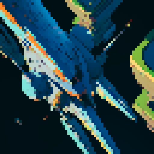 a pure 2d sprite for a space game. a top down view of a triangular spaceship all by itself ,style of the 80s. The spaceship should not have any shadows.
