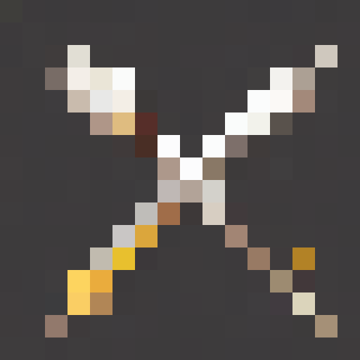 RPG sword icons, in the style of minecraft