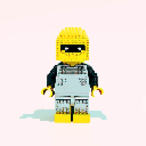 Gold hoody pixel lego