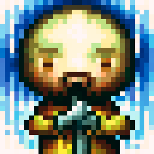 create a tiny eskimo person character that is holding different hunting weapons like a spear
