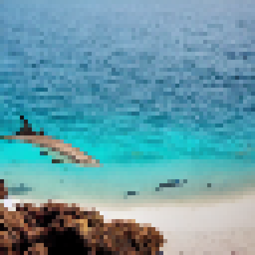 She is on an island in the middle of the sea, surrounded by sharks, and the sun is close to her and burns her
