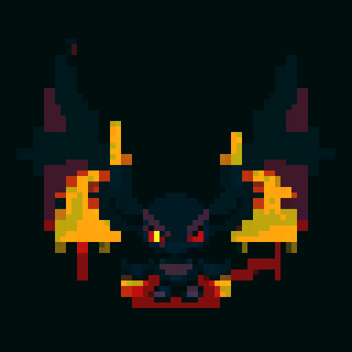 A dark, shadowy creature with smoky tendrils, piercing red eyes, and bat-like wings. It blends into the darkness and has an eerie aura. No background.
